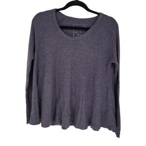We the free womens small purple swing thermal knit long sleeve cotton blend